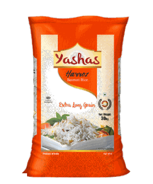 Yashas Harroz Basmati rice pack