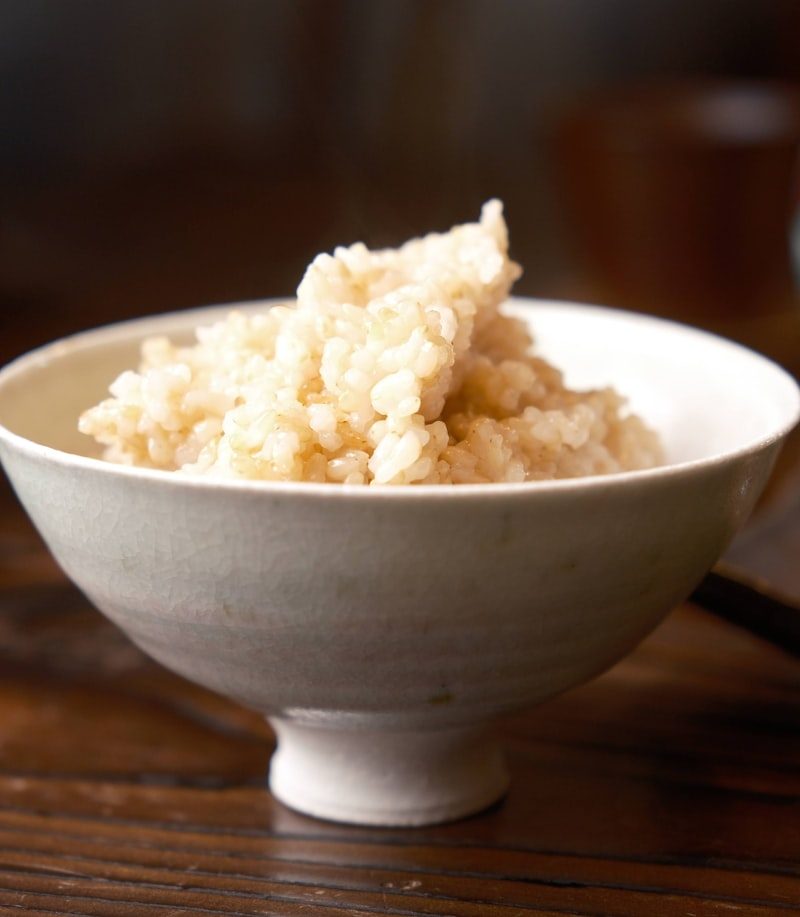 Aged Basmati rice served in a rustic bowl